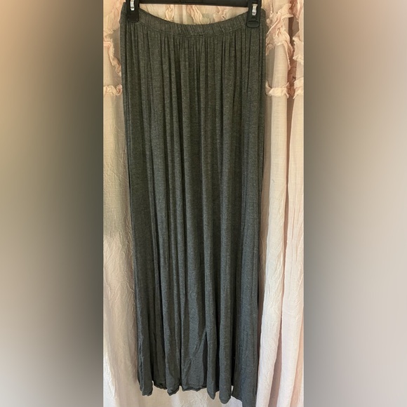 Three Bird Nest Charcoal Maxi Skirt - Picture 1 of 4